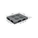 その他 (まとめ)三甲(サンコー) プラスチックパレット/プラパレ 【片面使用型】 軽量 D4-110136 PE グレー(灰) 【×2セット】【代引不可】 ds-1719531