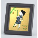 その他 【ミニ色紙額】1/4色紙用 スタンド付き・壁掛け可能■和1/4色紙(押絵付き)136×121mm ブラック ds-2088284