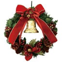 その他 クリスマスリース 25CM レッド ds-2091479