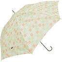 Nifty Colors 長傘 ジャンプ 晴雨兼用 モザイク スリム イエロー 7本骨 60cm FF-03985