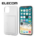 エレコム iPhone 2019 6.1インチ アイフォン ケース ソフト カード 収納 シンプル TPU クリア PM-A19CUCCSCR