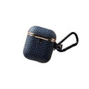 エレコム 無線充電AirPods対応アクセサリ レザーケース サイドメッキ ネイビー AVA-APUCMNV ds-2376371