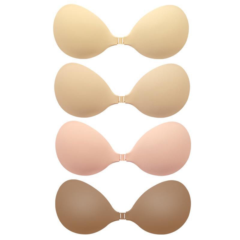 ブラジャー レディース ヌードブラ シリコンブラ 盛りブラ 谷間メイク 薄型 通気性 ずれにくい ベージュ系