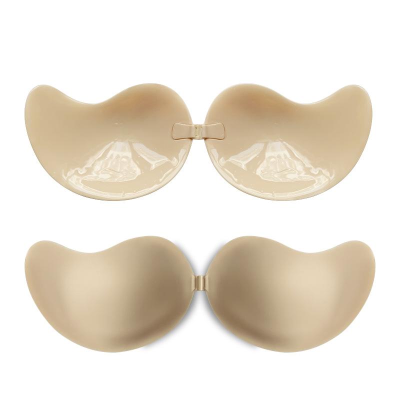 ブラジャー レディース ヌーブラ シリコン 谷間メイク 盛りブラ 寄せ上げ インナー ベージュ A B C D 無地 薄型 通気性