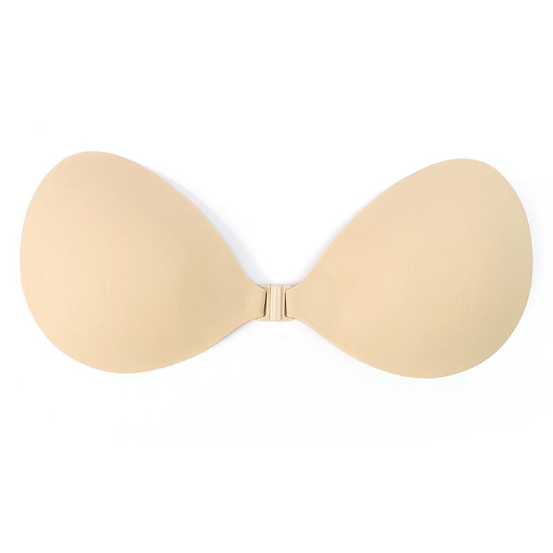 ブラジャー レディース Aカップ Bカップ Cカップ Dカップ ヌードブラ シリコンブラ 谷間メイク 盛りブラ 寄せブラ ストラップレスブラ 薄型 通気性 無地 滑り止め ずれにくい 落ちない 洗える 繰り返し使える 前開き