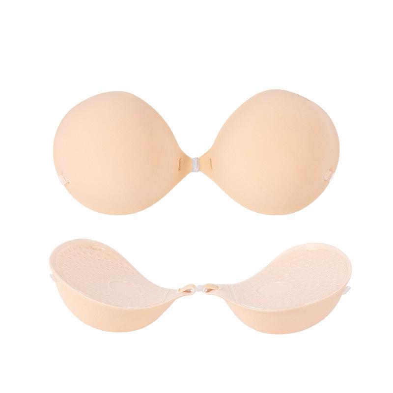 ブライダルインナー レディース ヌードブラ 厚手 盛れる バストアップ 谷間メイク シリコンブラ ずれにくい 紐なし インナー A B かわいい 粘着力