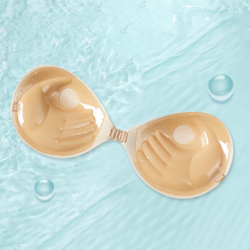 ブラジャー レディース 快適 シリコン ニップレス ベージュ ブラック Aカップ Bカップ Cカップ 掌形 挙式 ウェディング パーティー ドレス 薄型 谷間メイク