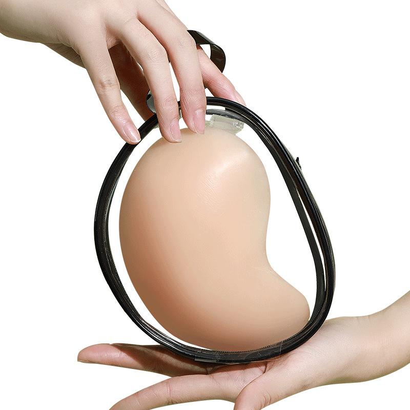 ブラジャー レディース シリコンブラ 厚手 ヌードブラ 盛れる 落ちない ストラップレス ウェディングドレス用 谷間メイク マンゴー型 Aカップ Bカップ Cカップ Dカップ