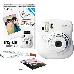 富士フィルムNEWチェキ instax mini 25ホワイト純正ハンドストラップ付き...:taps:10026608