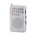 OHM AudioComm AM/FM ポケットラジオ ワイドFM RAD-P2227S-S シルバー