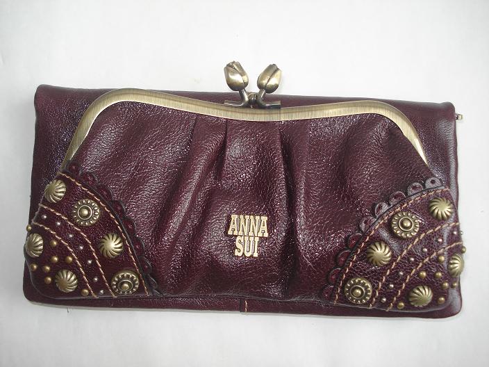   アナスイ (ANNA SUI) 長財布 ビジューデコレーション パープル