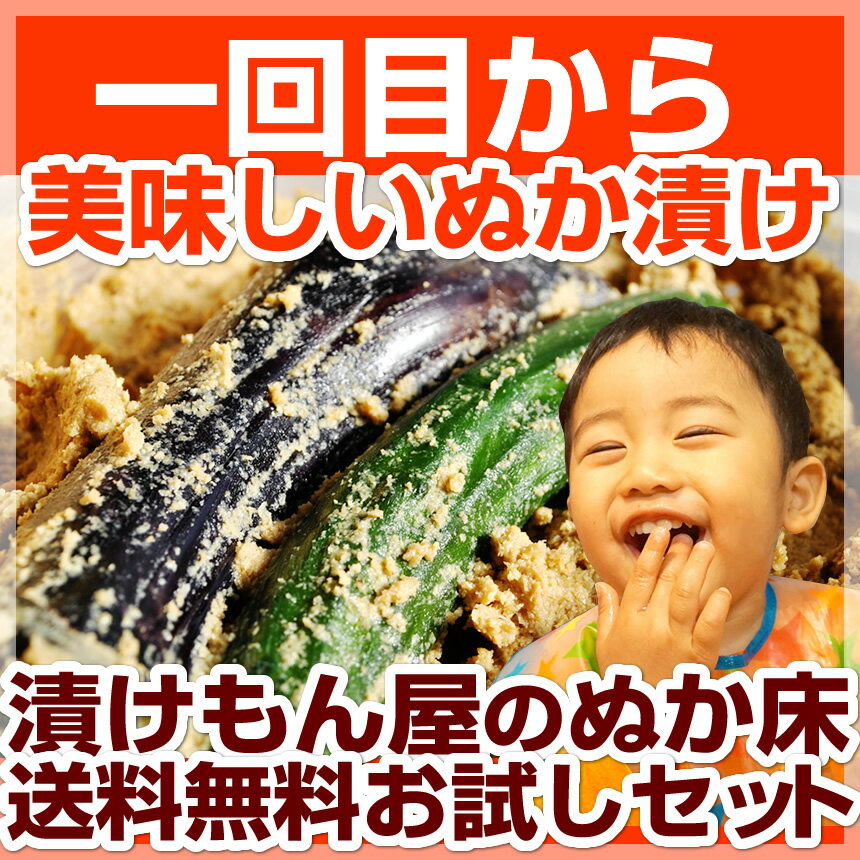 テレビでも話題のぬか床 芸能人も御用達 送料無料 漬けもん屋の『ぬか床カンタンお試しセット』2kg【...:tarunoaji:10000000