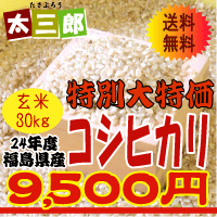 平成24年度福島県産　コシヒカリ玄米30kg玄米30kgまたは白米27kgお選びいただけます≪精米無料≫