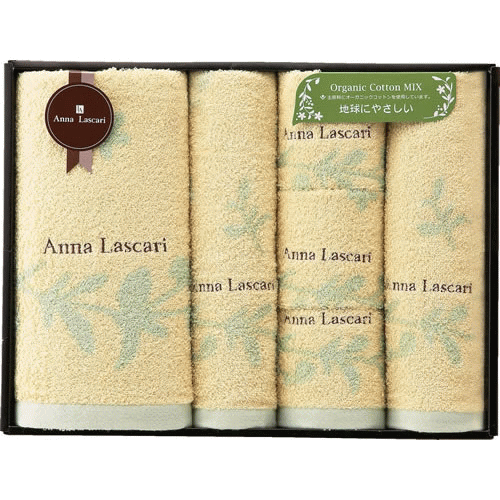 今月のお買い得品!アンナラスカリオーガニック使用バスタオル、フェイスタオル2P ゲストタオル3p出産内祝い 快気祝い 引越し挨拶 御礼 内祝い お返し お礼 贈答品 ギフト プレゼントにおすすめ !
