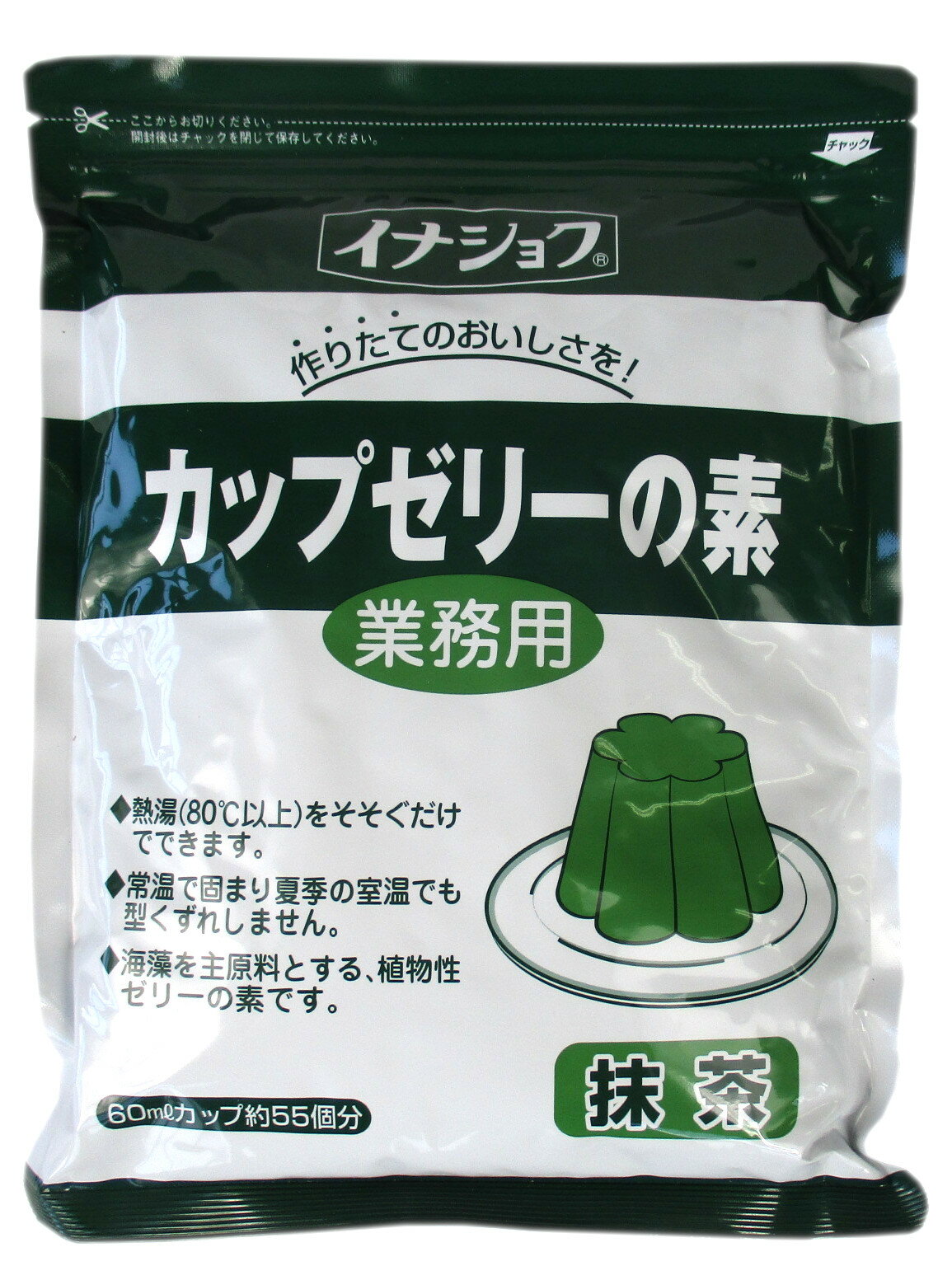 イナショク　【業務用】カップゼリーの素（抹茶味）600g　55個分