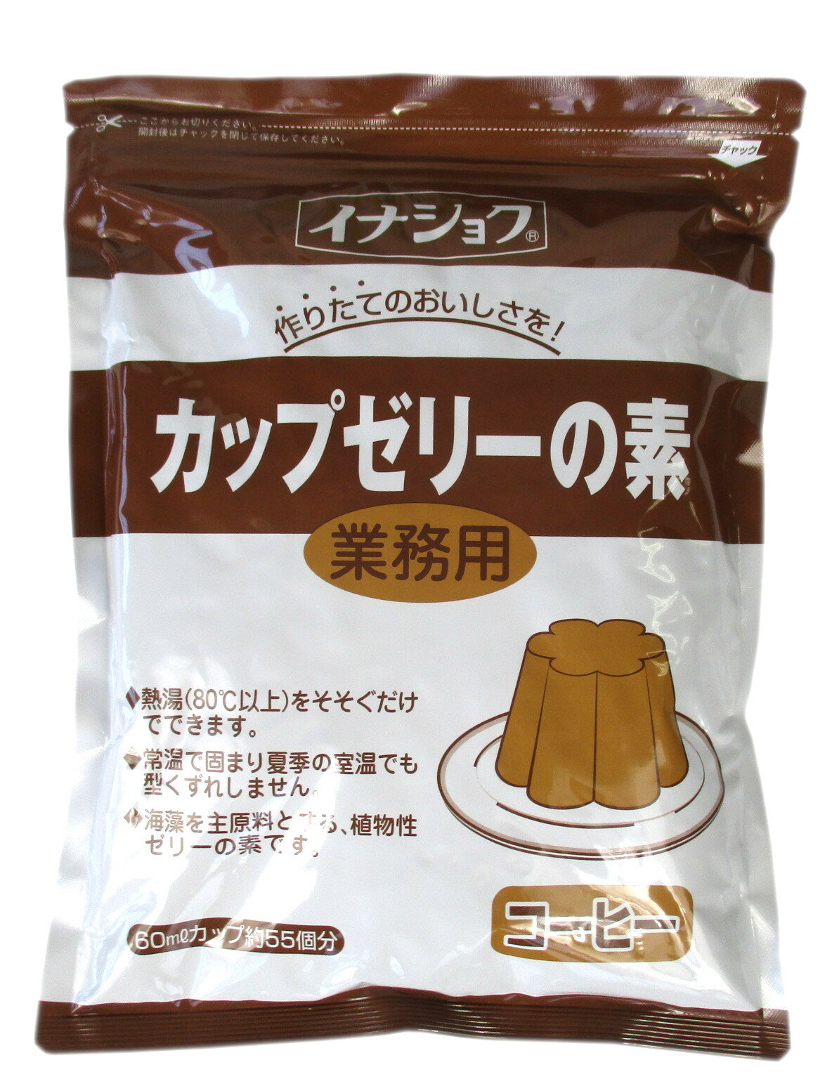 イナショク　【業務用】カップゼリーの素（コーヒー味）600g　55個分