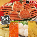 豪華海鮮5種セット / 蟹 かに ズワイガニ ずわい 贅沢 脚 いくら イクラ 濃厚 海産 鍋 醤油 魚卵 海鮮丼 海の幸 うに ウニ 雲丹 高級 寿司 ほたて ホタテ 貝 味付け 数の子 冷凍 グルメ ギフト 【TBSショッピング】