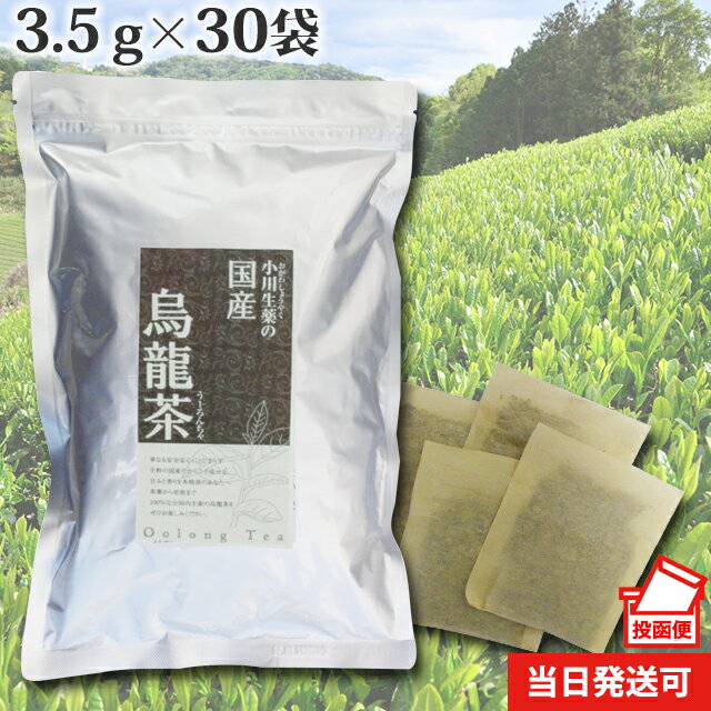 【ポスト投函便送料無料】 小川生薬 国産烏龍茶 国産 3.5g×30袋 無漂白ティーバッグ