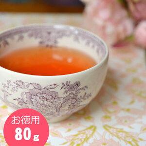 たっぷりお徳用！ルイボス ローズ80g[ノンカフェインティールイボスティーローズティー茶葉ルイボスフレーバーティーTEACHA]