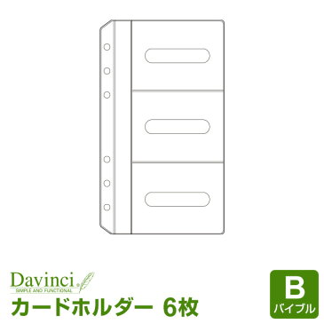 【メール便対象】システム手帳リフィル「ダ・ヴィンチ」バイブルサイズカードホルダー (Davinci DR220)