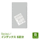 【メール便対象】システム手帳リフィル「ダ・ヴィンチ」バイブルサイズフリーインデックス（6区分）(Davinci DR357)