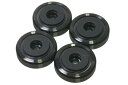 オーディオ/AV機器用 化粧足 プラフット 滑り止めパッド付 (4個セット) 直径40mm 高さ12mm (ブラック)