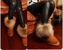 ショートブーツ レディース ラクーンファー付ムートンブーツ 【SHORT BOOT/女性用】【fsp2124】【マラソン201302_最安値挑戦】