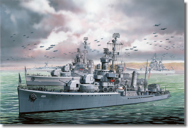 WW.II アメリカ海軍 グリーブス級駆逐艦 U.S.S ブキャナン＆U.S.S ランズダウン 1/700 サイバーホビー CH7089