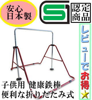 福島発條製作所健康鉄棒DX子供用鉄棒 屋内・室内☆SGマーク付きだからお子様も安心☆FM-1534 ☆ポイント10倍☆ 屋外利用可日本製  ちびっこ鉄棒DX レッド / ネイビーブルー 