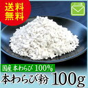 【本蕨粉 100g】国産のワラビの根から取り出したわらび澱粉100%