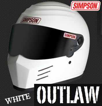 SIMPSON（シンプソン）　OUTLAW（アウトロー）　WHITE（ホワイト）　白　フルフェイスヘルメット　シールドプレゼント！（スモーク or ライトスモーク）