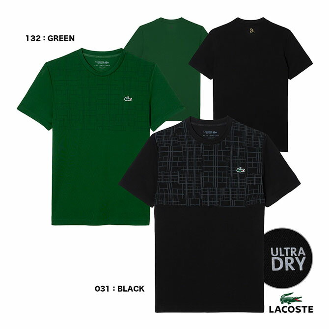 ラコステ LACOSTE テニスウェア メンズ <strong>ノバク・ジョコビッチ</strong> ラケットプリントウルトラドライTシャツ TH4782