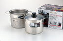 保存容器 【パスタリッチ三層鋼パスタポット22cm】 267×355×237(mm) 【業務用】【グループO】【プロ用】