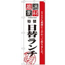 のぼり「厳選素材日替ランチ」のぼり屋工房 2445 幅600mm×高さ1800mm/業務用/新品/テンポス