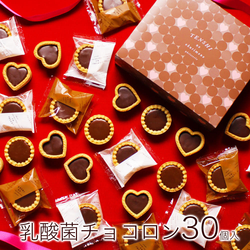 父の日 お中元 誕生日 プレゼント ギフト スイーツ お菓子 送料無料 食品 父親 女性 内祝い お礼 健康 おしゃれ かわいい 個包装 あす楽 小分け 大量 大人数 とろける生チョコタルト【乳酸菌 チョコロン 30個入】