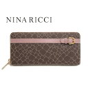 NINA RICCI ニナリッチ 長財布 ラウンドファスナー ピンク レディース