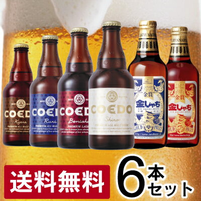 【送料無料・クール代込】　『チルドビールセット』最高金賞を始めとした、メダル受賞瓶ビール勢揃い！！チルドビール・地ビールも入ったプチぜいたくなプレミアムビンビール飲み比べギフト6本セット