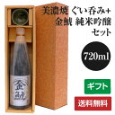 【送料無料】 ぐい呑み&お酒ギフト 素敵な晩酌セット 美濃焼 ぐい呑み+ 金鯱 -きんしゃち- 純米吟醸 720ml お猪口・酒器・盃・日本酒・清酒【あす楽対応】