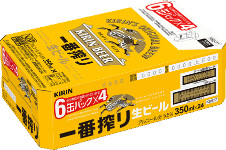 【送料無料】重いビールは通販が便利♪麒麟 一番搾り　＜生＞350ml　24本（ケース販売）　