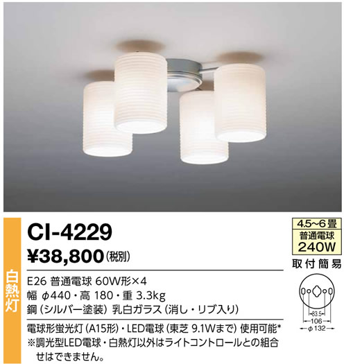 Design Lighting@Vo[hV[Y@VfA@ CI-4229yP0601z