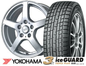 【アルファードなどに・・】【取付ナットサービス中】ヨコハマ　ice　GUARD　TRIPLE　PLUSIG30　215/60R17＆GRASS　SR　17incSET