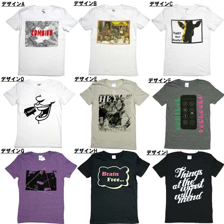 今期新作！500デザインTシャツ☆カラーTシャツ☆クルーネック1 クルーネック ユニセックス プリントTシャツ (半袖) 390円ショップ