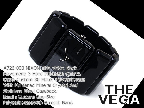 【NIXON】ニクソン レディース腕時計‘THE VEGA’ベガ ブラック A726-000【FS_708-7】【H2】