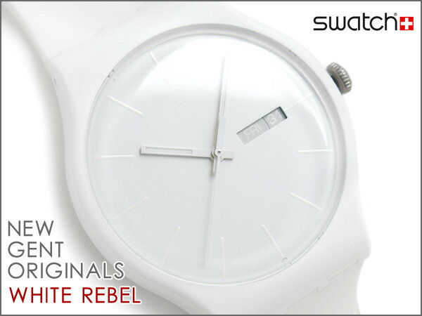 【Swatch ORIGINALS NEW GENT】 スウォッチ メンズ腕時計 WHITE REBEL ホワイト・レーベル SUOW701【FS_708-7】【H2】