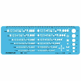 【文字用テンプレート　数字定規 0.5mmシャープペンシル用　98215-1】製図用テンプ…...:the-bunbougu-manyou:10002106