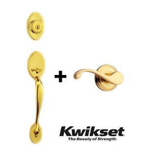 kwikset チェルシー + コモンウェルス ハンドル錠セット キー3本付属　ドアノブ 交換 取替え【クイックセット 800CE + CHL】【輸入住宅 輸入ドア 木製ドア】