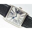 【中古】ロジェ・デュブイ(ROGER DUBUIS) ゴールデンスクエア 18KWG 37MM シルバー 正規品 G37 14 0 3.73