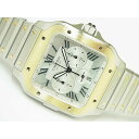 【中古】カルティエ(Cartier) サントス ドゥ カルティエ クロノグラフ 18KYG&SS W2SA0008 国内正規品