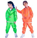 キッズ ダンス 衣装 セットアップ 男の子 女の子 ジャケット+パンツ 2点セット 長袖 男女兼用 ガールズ ジャッズ 韓国風 ヒップホップ ストリート 上下 演出服 キッズ ダンスウェア ジュニア ロングパンツ jazz DJ オシャレ120/130/140/150/160/170