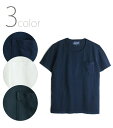 LAUNCH BASIC TRADE ラウンチベーシックトレード KANOKO POCKET TEE鹿の子ポケットTシャツBLACK(ネイビーブラック) WHITE(ホワイト) NAVY(ネイビー)メンズ 半袖 クルーネック 白 紺 黒 ノーカラー ポロシャツ